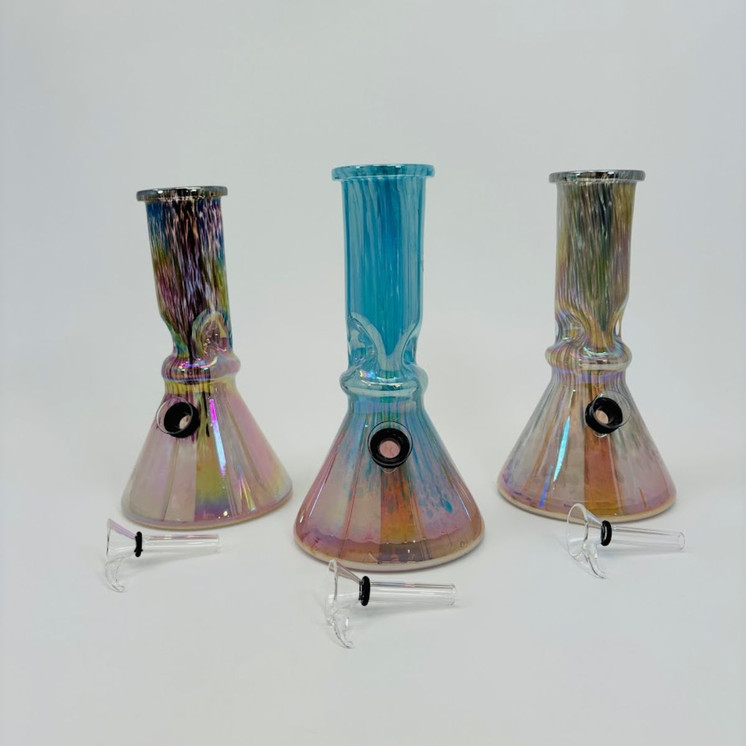 8 Inches - Glass Waterpipe - GR-Y-31 - Assorted Color
