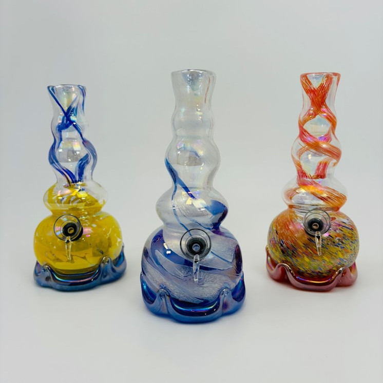8 Inches - Softglass Waterpipe - GR-Y-33 - Assorted Color