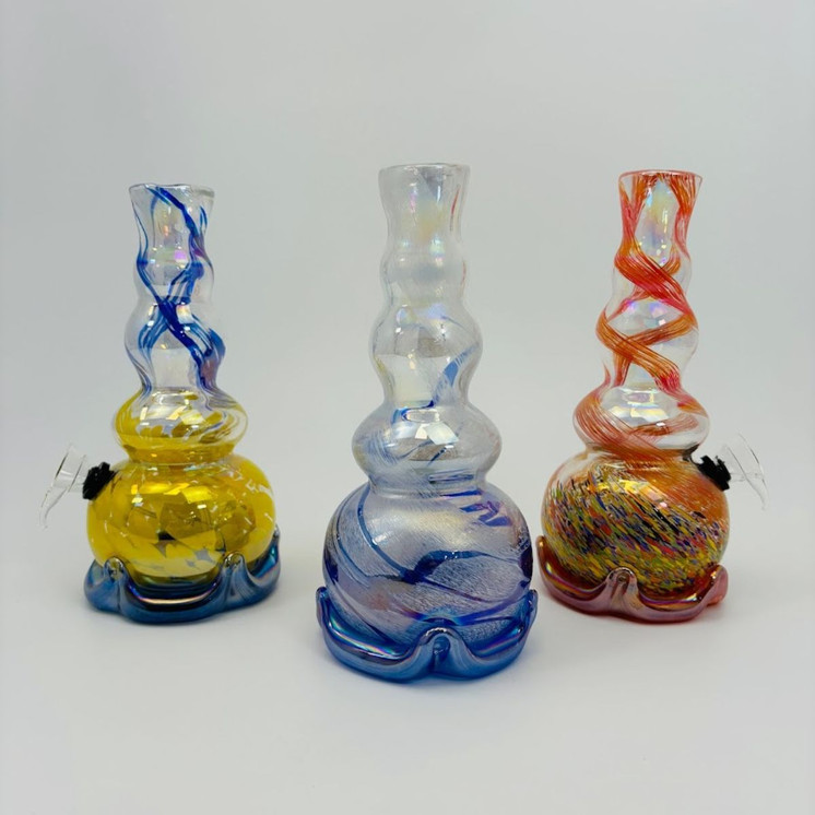 8 Inches - Softglass Waterpipe - GR-Y-33 - Assorted Color
