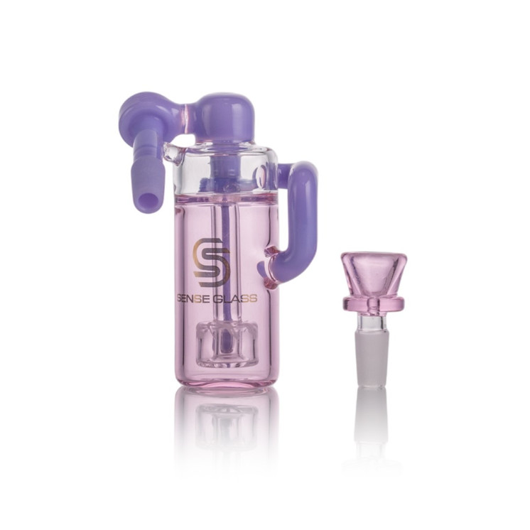 Sense Glass Ash Catcher - 14 mm Male - 90 Degree