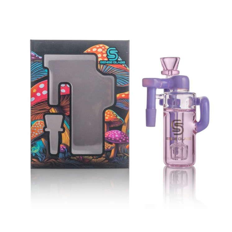 Sense Glass Ash Catcher - 14 mm Male - 90 Degree