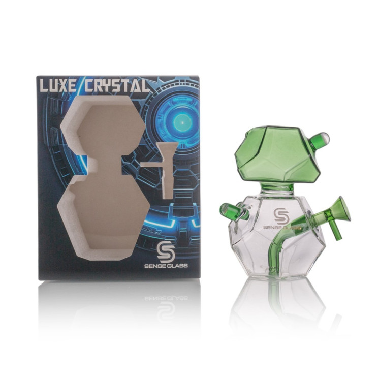 Sense Glass Luxe Crystal Waterpipe - 6 Inch