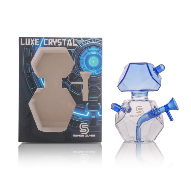 Sense Glass Luxe Crystal Waterpipe - 6 Inch