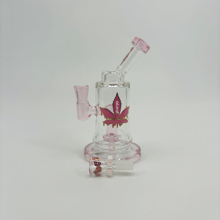 Aleaf - 5 Inches - Mini Waterpipe With Showehead Perc Pink