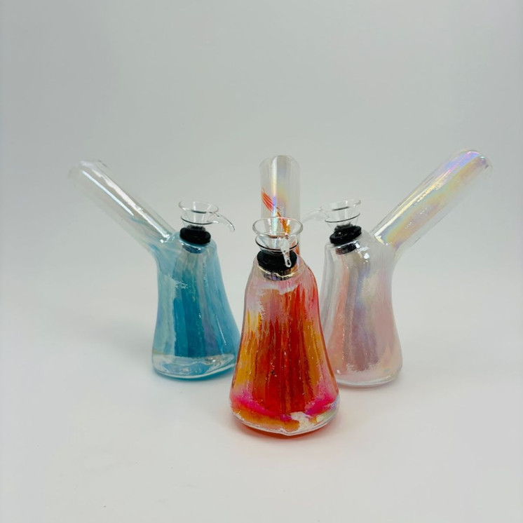 Soft Glass Waterpipe - 6 Inches - Assorted Colors (GR-Y-9)