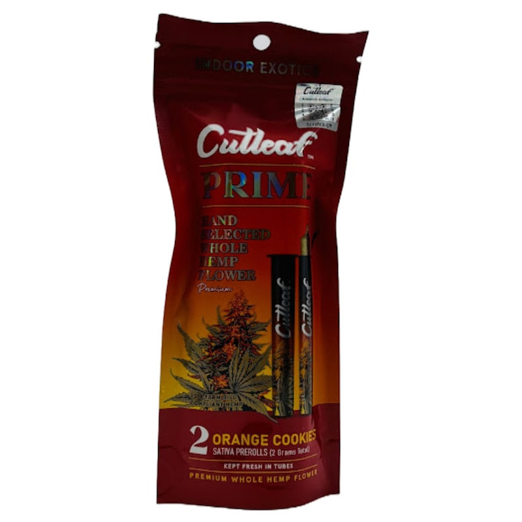 Cutleaf - Prime Hemp - 1 Gram - Preroll - 2 Pieces Per Pack-ORANGE COOKIES SATIVA