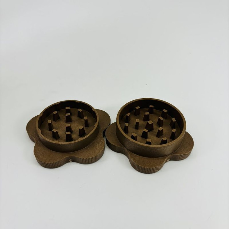 Raw - 2 Pieces - Hemp Plastic Fine Grinder - 12 Pieces Per Display
