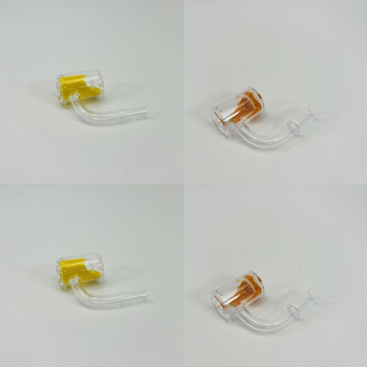 Quartz - Thermochromic Sand Banger - 90 Degree with Male Joint - 5 Counts Per Pack