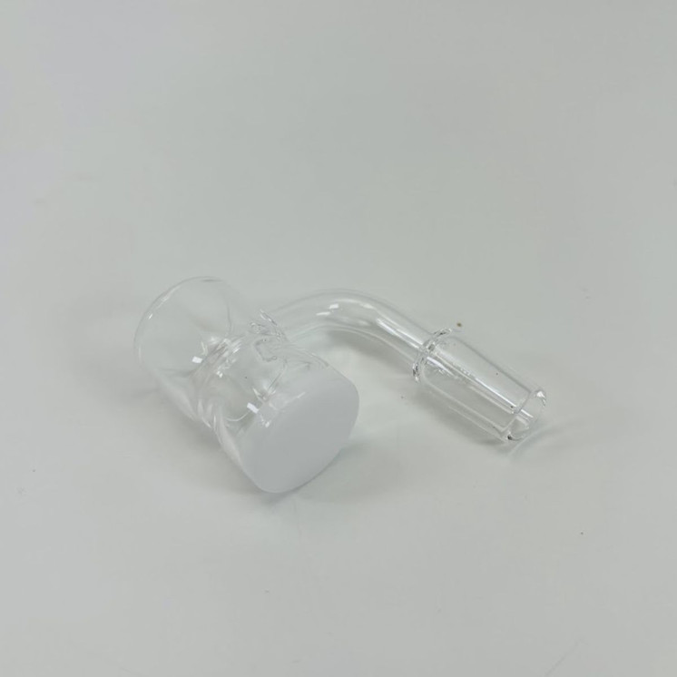 Quartz - Banger Splash Guard With Opaquebottom - 90 Degree Angle with Male Joint - 5 Counts Per Pack