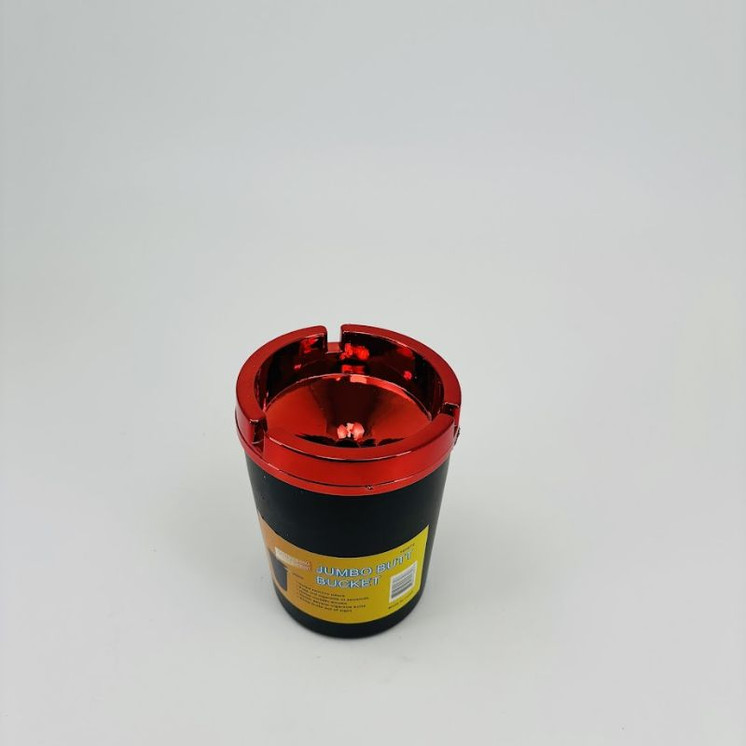 Jumbo Large Butt Bucket Ashtray - Metallic Colors - 12 Counts Per Display