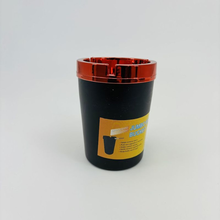 Jumbo Large Butt Bucket Ashtray - Metallic Colors - 12 Counts Per Display