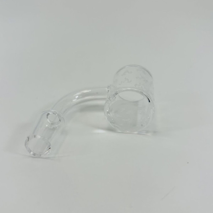 Quartz Banger - Flame Style - 90 Degree Angle With Male Joint - 5 Counts Per Pack