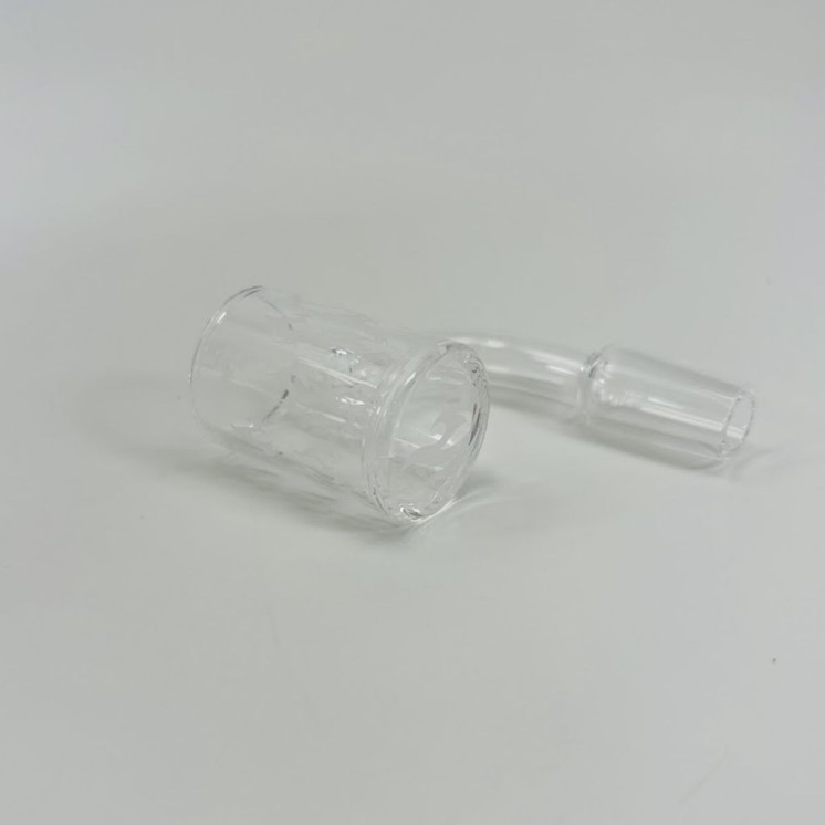 Quartz Banger - Flame Style - 90 Degree Angle With Male Joint - 5 Counts Per Pack