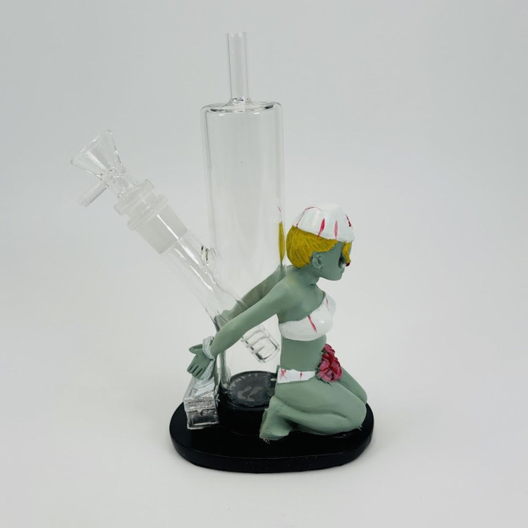 Waterpipe Resin Zombie Nurse - 9 Inches - H356