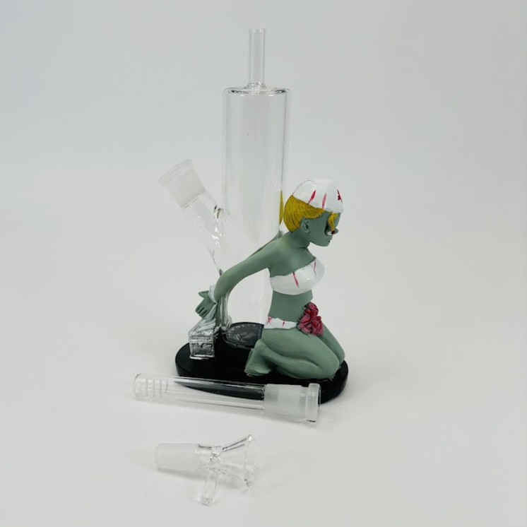 Waterpipe Resin Zombie Nurse - 9 Inches - H356