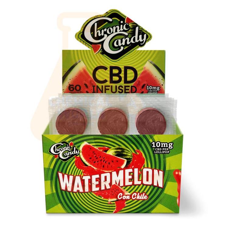 Chronic Candy - CBD Lollipop 10mg - 60 Counts Per Box-WATERMELON CON CHILE