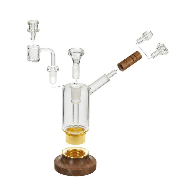 Marley Natural - Riggler Black Walnut and Glass Bubbler for Dry Herb N Concentrates