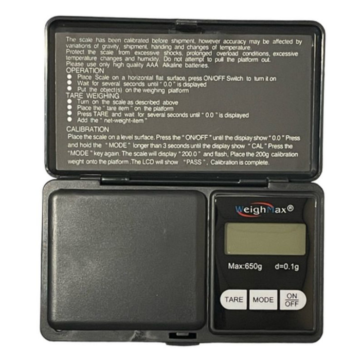 Weighmax - Digital Pocket Scale - W-SM650C - 650 Grams X 0.1 Gram