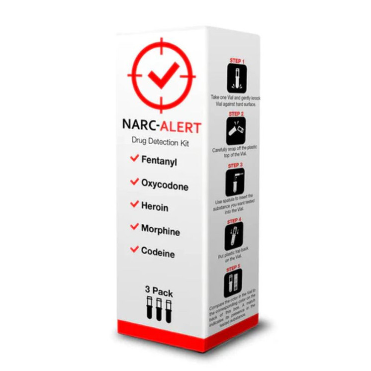 Narc Alert - Drug Detection Kit - 3 Pieces Per Pack-FEN-OXY-HER-MOR-COD