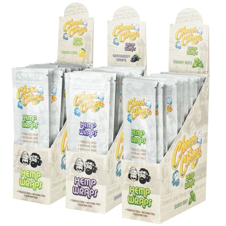 Cheech and Chong - Hemp Wraps - 2 Pieces Per Pack - 25 Packs Per Box 