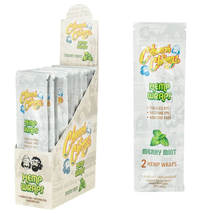 Cheech and Chong - Hemp Wraps - 2 Pieces Per Pack - 25 Packs Per Box 