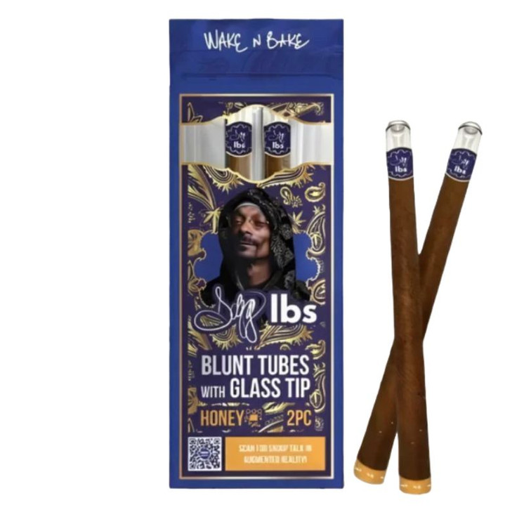 Dogg Lbs - Blunt Tube With Glass Tip - 2 Counts Per Pack - 10 Packs Per Display