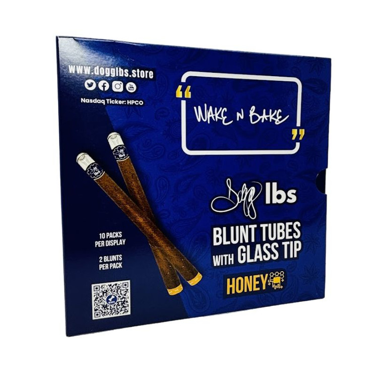Dogg Lbs - Blunt Tube With Glass Tip - 2 Counts Per Pack - 10 Packs Per Display