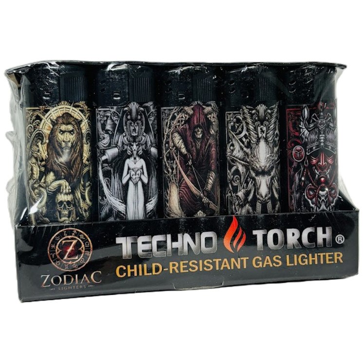 Techno - Torch Electronic Lighter - 50 Counts Per Display - Zodiac 11608