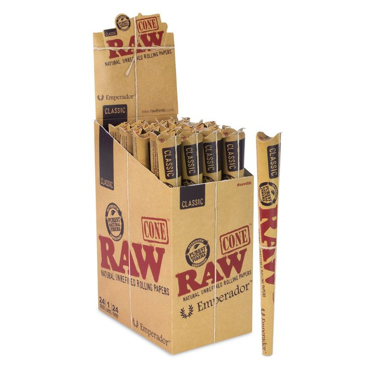 Raw - Classic Emperor - Pre Roll Cone - 24 Pieces Per Pack