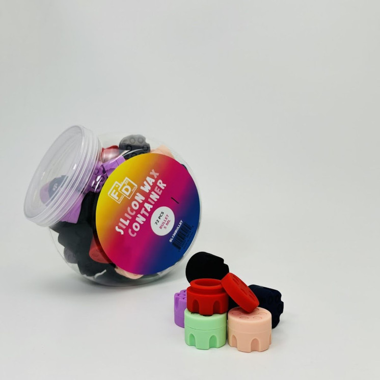  Silicon Wax Container Bullet - 5ml - 72 Counts Per Jar - SL136Bullet