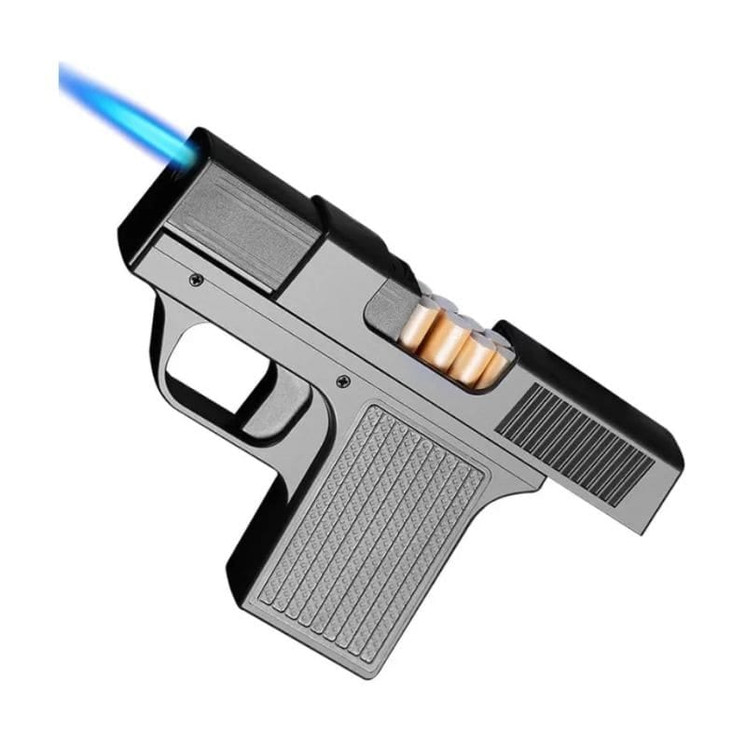 Focus - Gun Cigarette Case Lighter Without Gas - Caqui