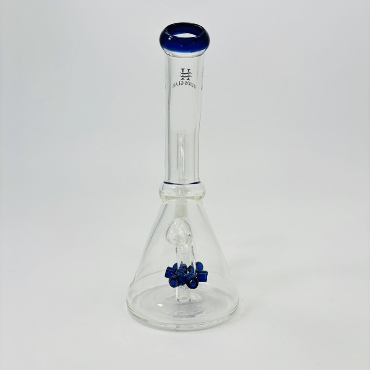 Helios - Bent Neck Glass Waterpipe With Showerhead Perc - 7 Inches