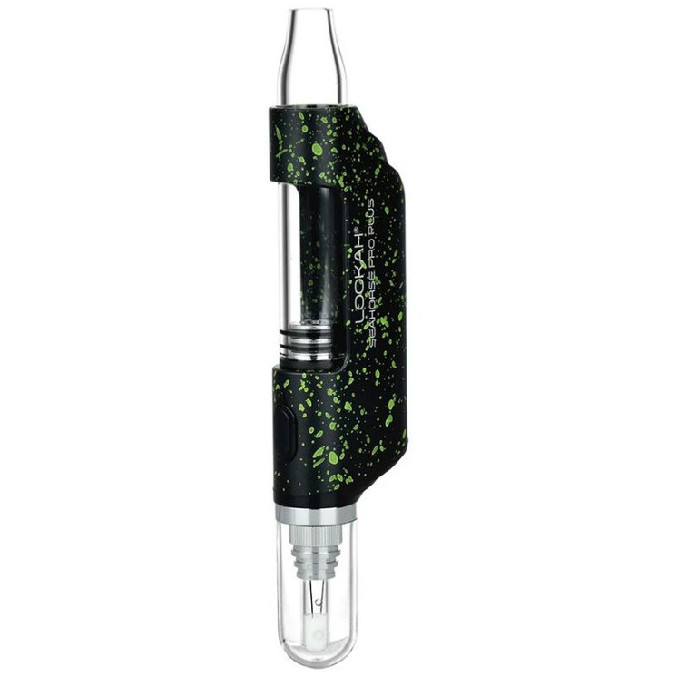 Lookah - Seahorse Pro Plus - Dab Pen Vaporizer Kit-BLACK GREEN SPLATTER