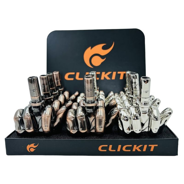 Clickit Lighter - Middle Finger Windproof - 12 Counts Per Display - GH-1680