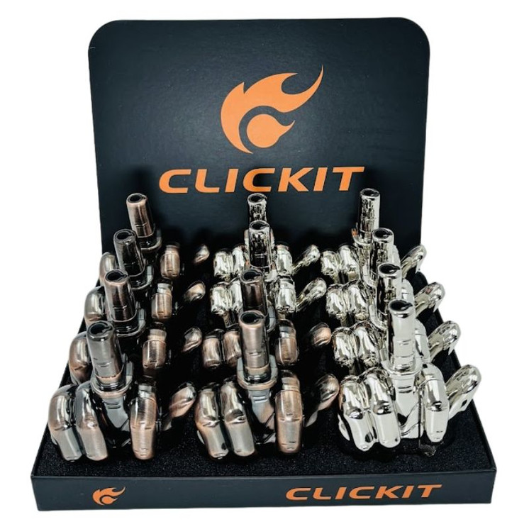 Clickit Lighter - Middle Finger Windproof - 12 Counts Per Display - GH-1680