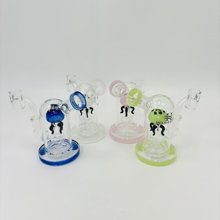 Helios Glass - Waterpipe With Jellyfish Showerhead Perc
