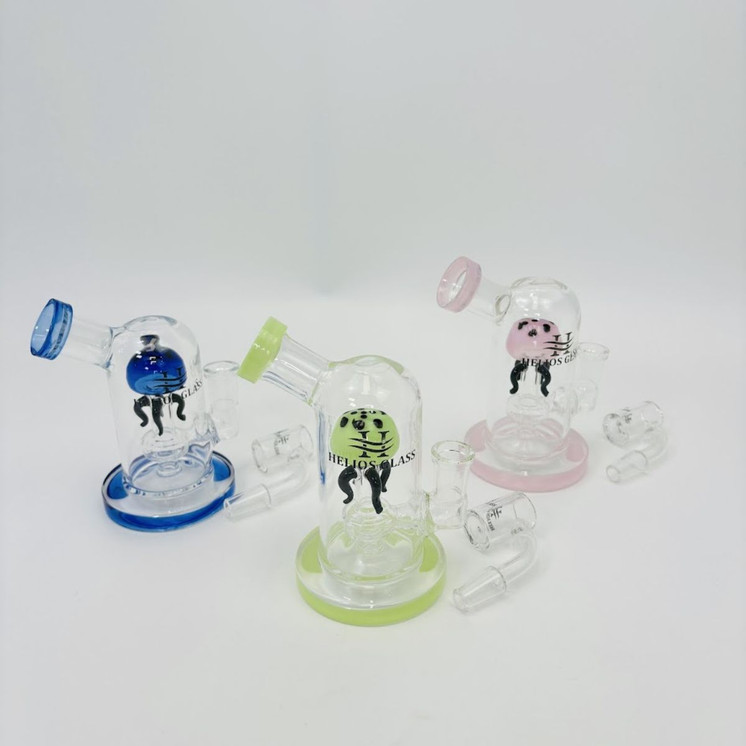 Helios Glass - Waterpipe With Jellyfish Showerhead Perc