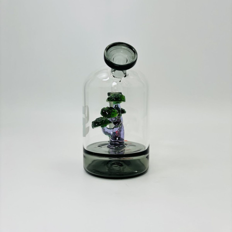 Silo Glass - 6 Inches - Bonsai Tree Waterpipe - SILO-119-SMOKE/T.BLACK