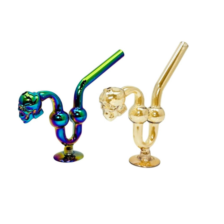 Skull - Bubbler Chamber Colorful Oil Burner