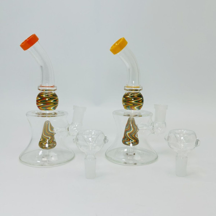 Bent Neck Waterpipe With Pyramid Perc 