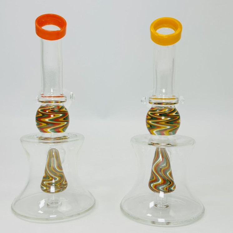 Bent Neck Waterpipe With Pyramid Perc 