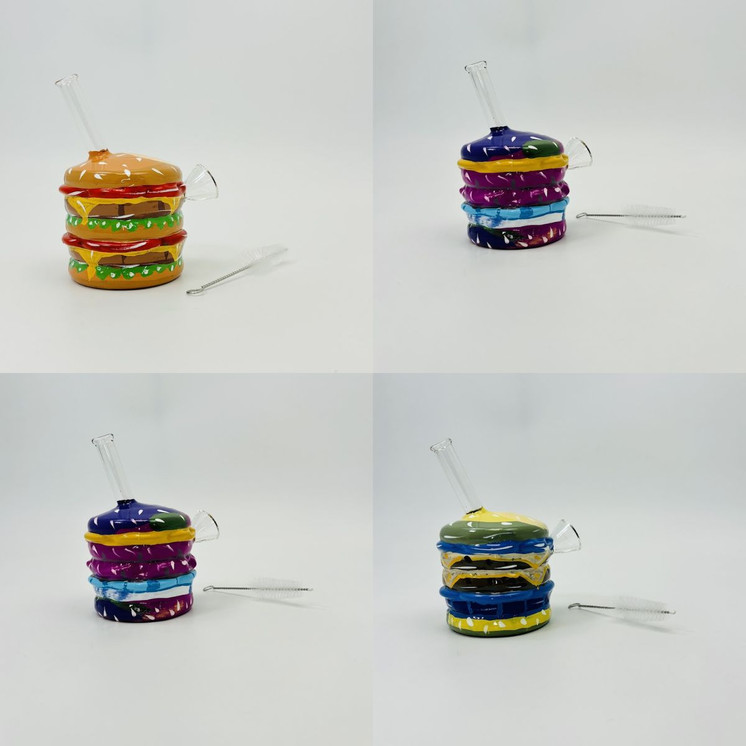 Dabtized - Glass Burger Waterpipe - 5 Inches