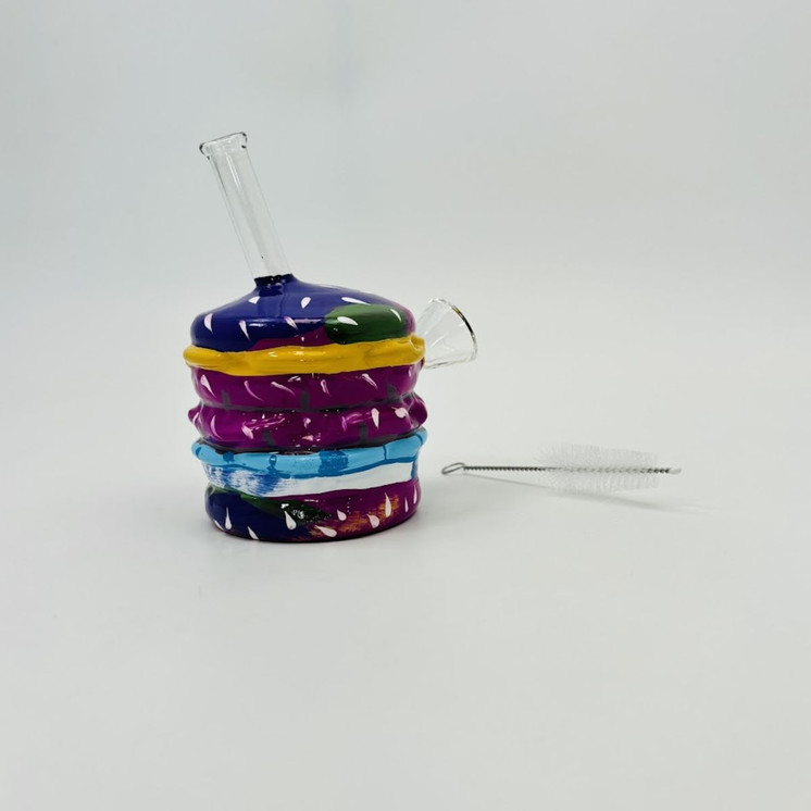 Dabtized - Glass Burger Waterpipe - 5 Inches-TRIPP-FIL-A