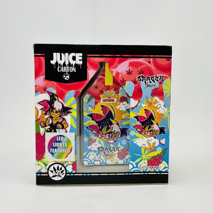 Dabtized - Glass Juice Carton Led Rig With Inline Downstem - 6 Inches