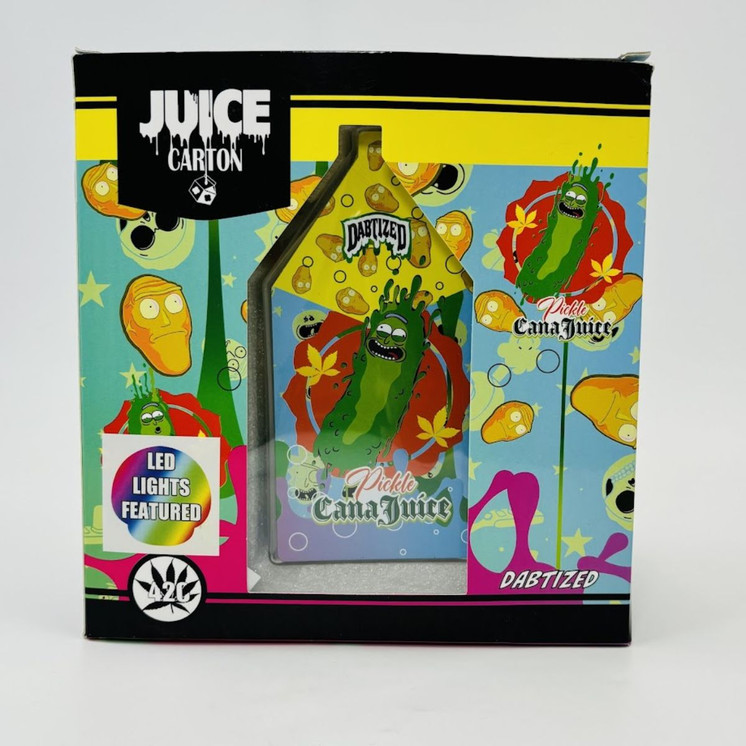 Dabtized - Glass Juice Carton Led Rig With Inline Downstem - 6 Inches