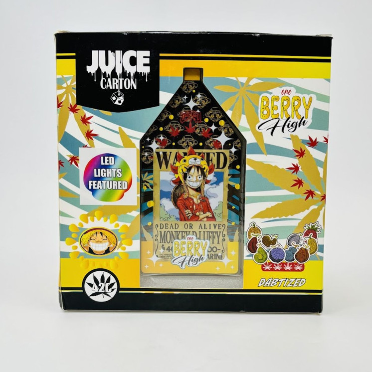 Dabtized - Glass Juice Carton Led Rig With Inline Downstem - 6 Inches