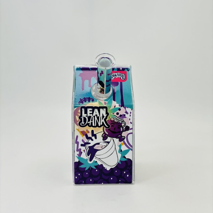 Dabtized - Glass Juice Carton Led Rig With Inline Downstem - 6 Inches