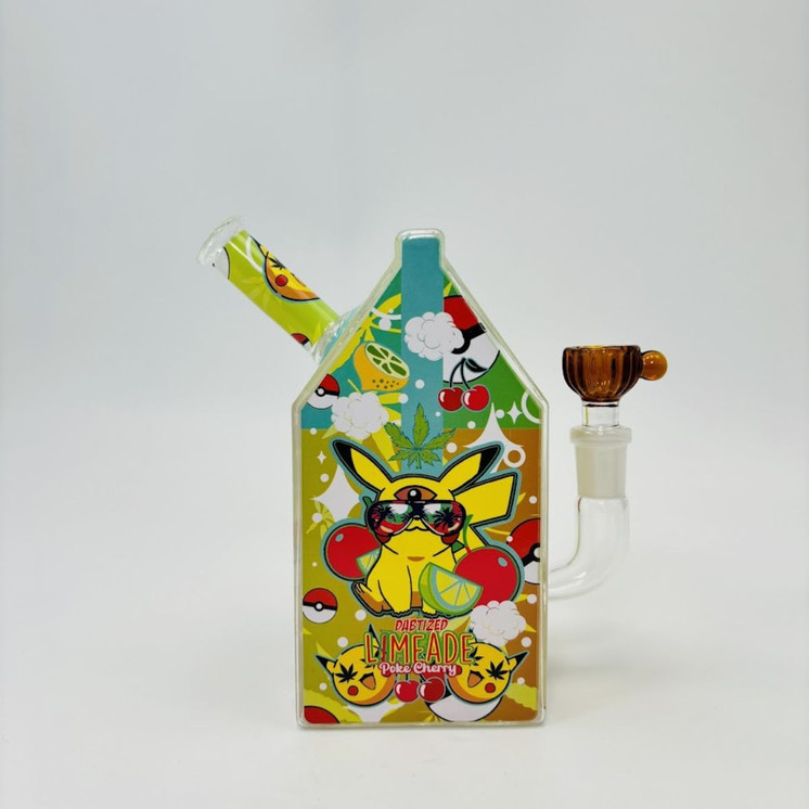 Dabtized - Glass Juice Carton Led Rig With Inline Downstem - 6 Inches