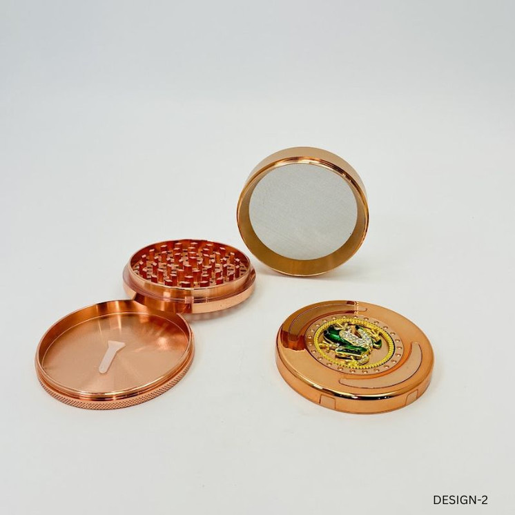 Metal Grinder With Top Design - 100mm - 4 Parts