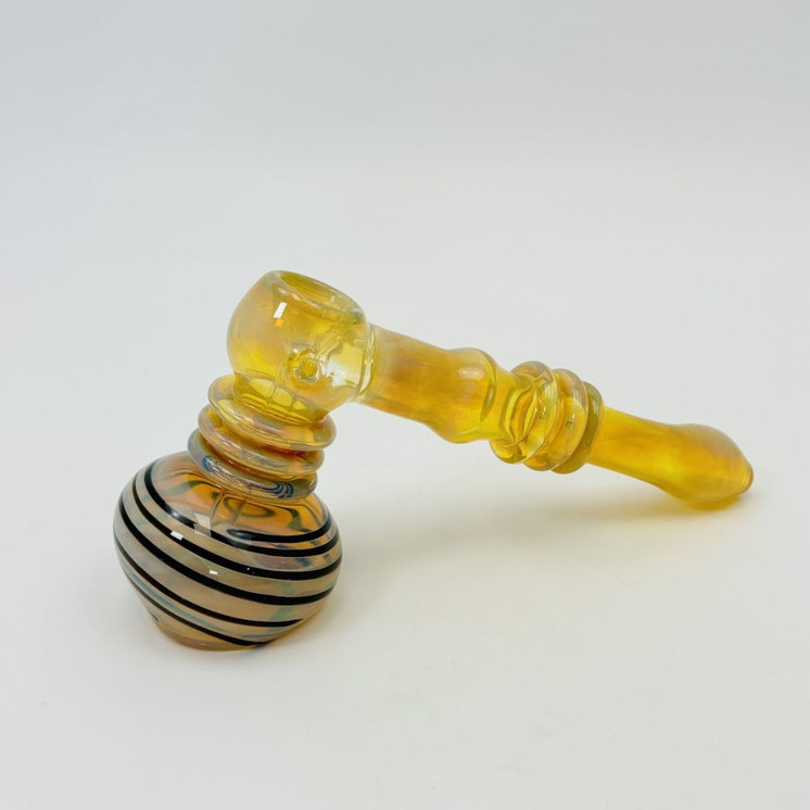 Fumed Hammer Bubbler - 8 Inches